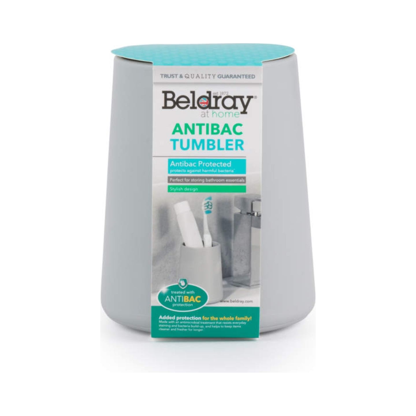 Beldray LA033347UFFAS Antibac Storage Tumbler - Grey