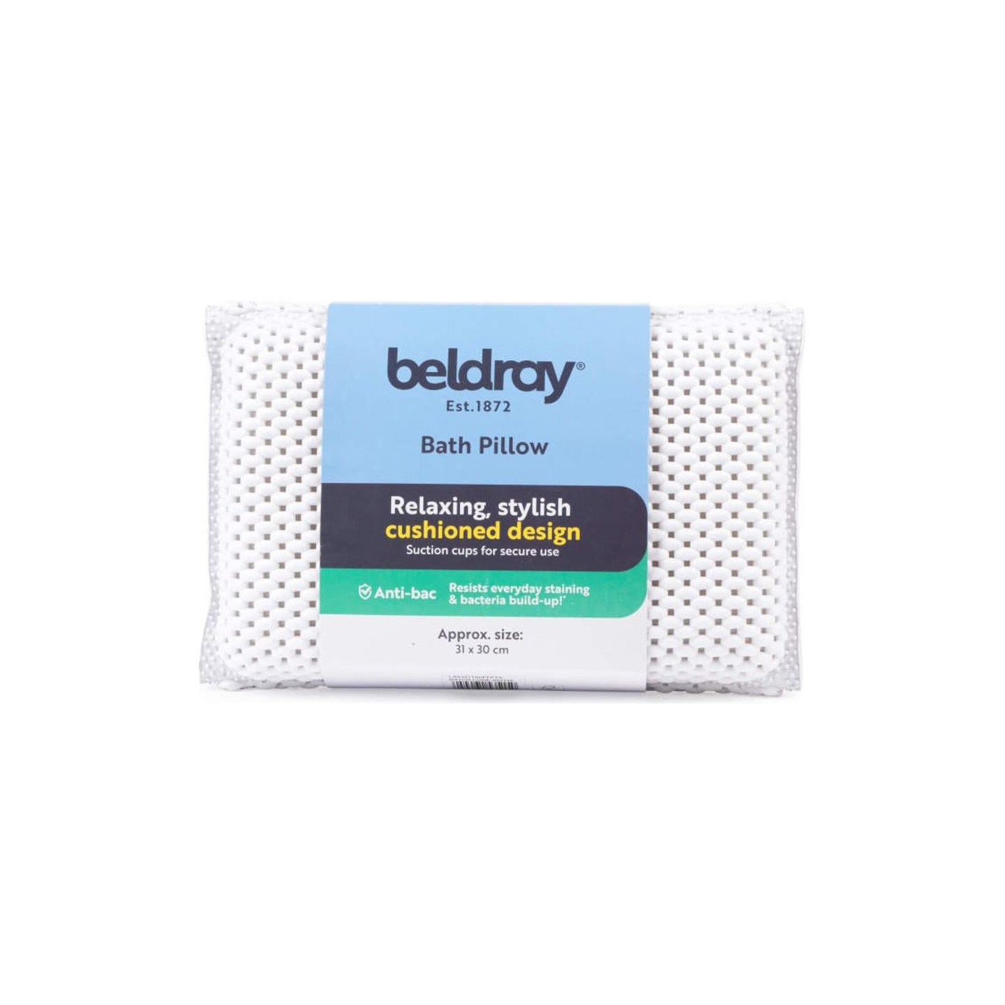 Beldray LA032715UFFPTS Anti-bac Bath Pillow, White