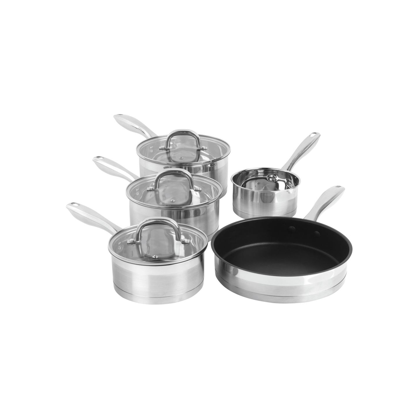 Salter BW06746EU7 Timeless Collection Stainless Steel 5 Piece Pan Set