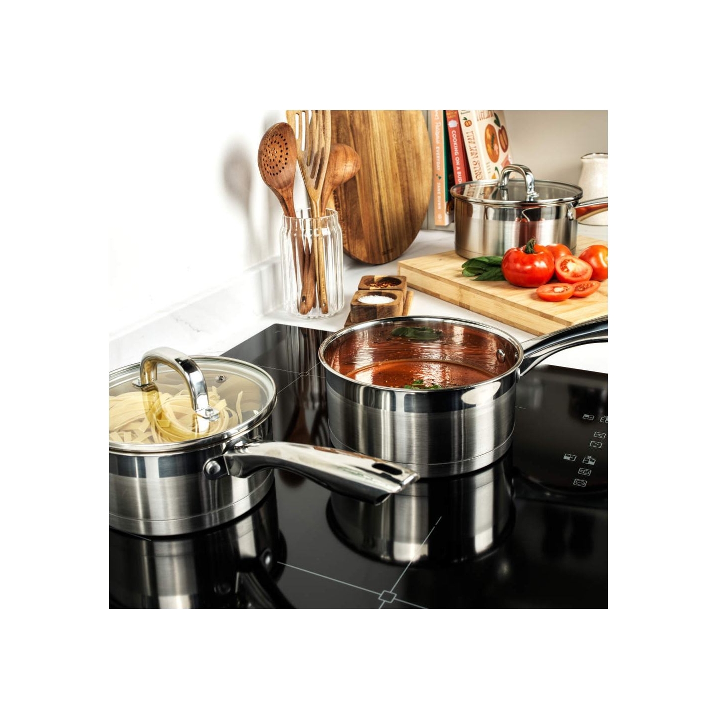 Salter BW06746EU7 Timeless Collection Stainless Steel 5 Piece Pan Set