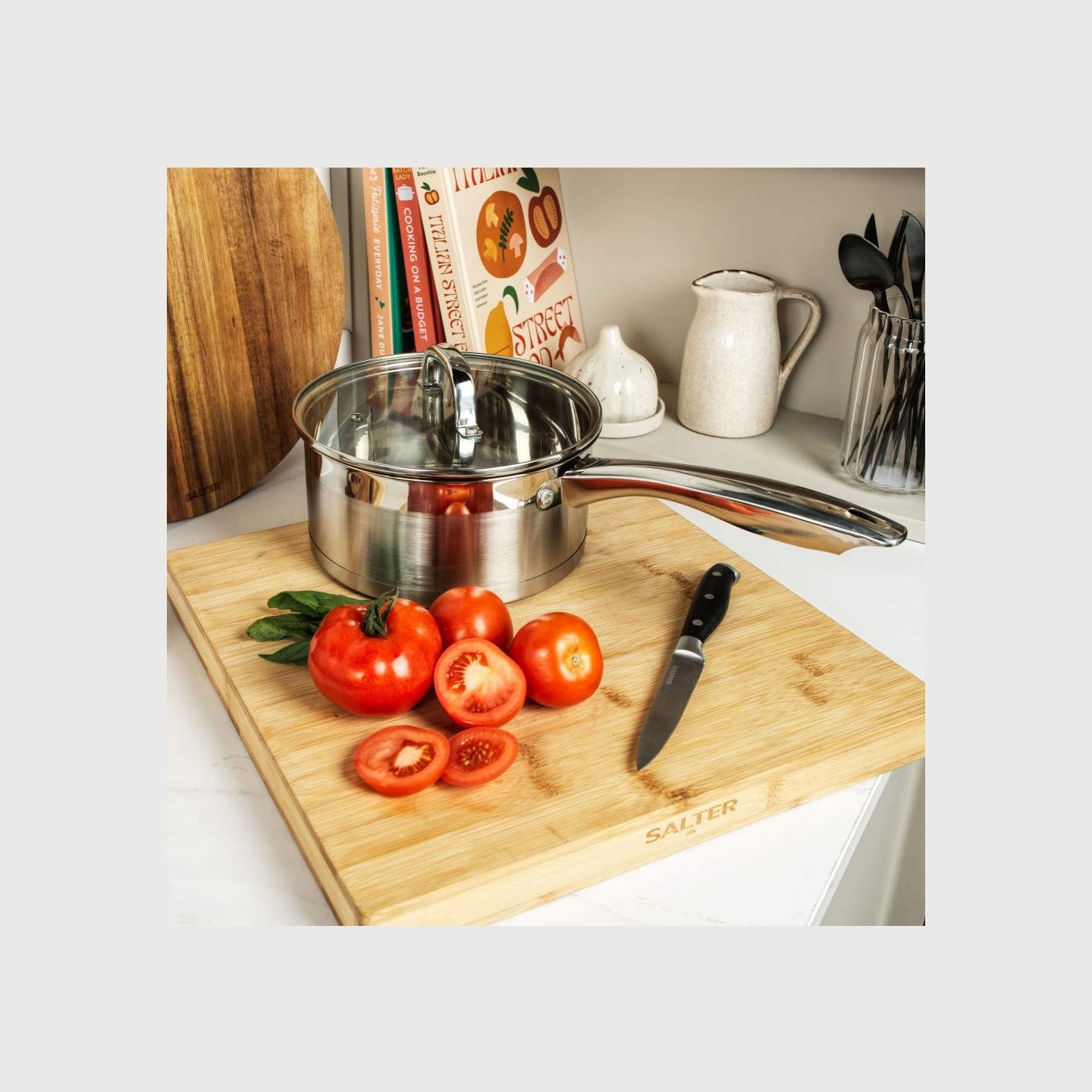 Salter BW06746EU7 Timeless Collection Stainless Steel 5 Piece Pan Set