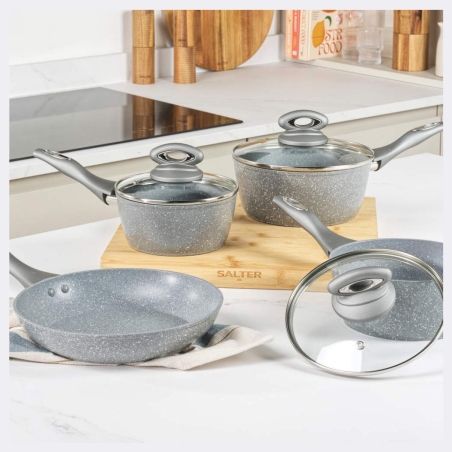 Salter BW04151G1EU7 Timeless Collection Stainless Steel 5 Piece Pan Set