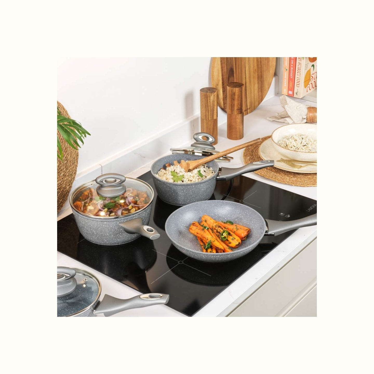 Salter BW04151G1EU7 Timeless Collection Stainless Steel 5 Piece Pan Set