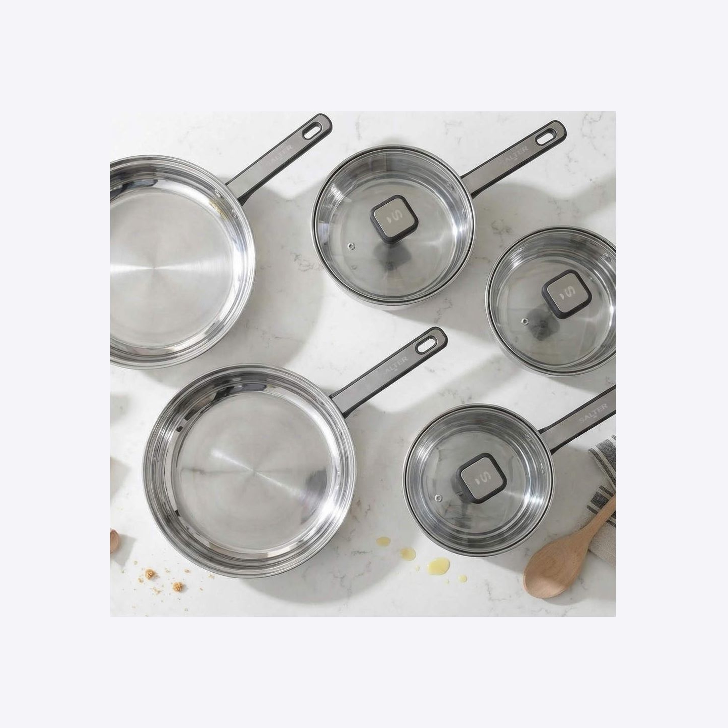 Salter BW14629 Expert 5 Piece Pan Set