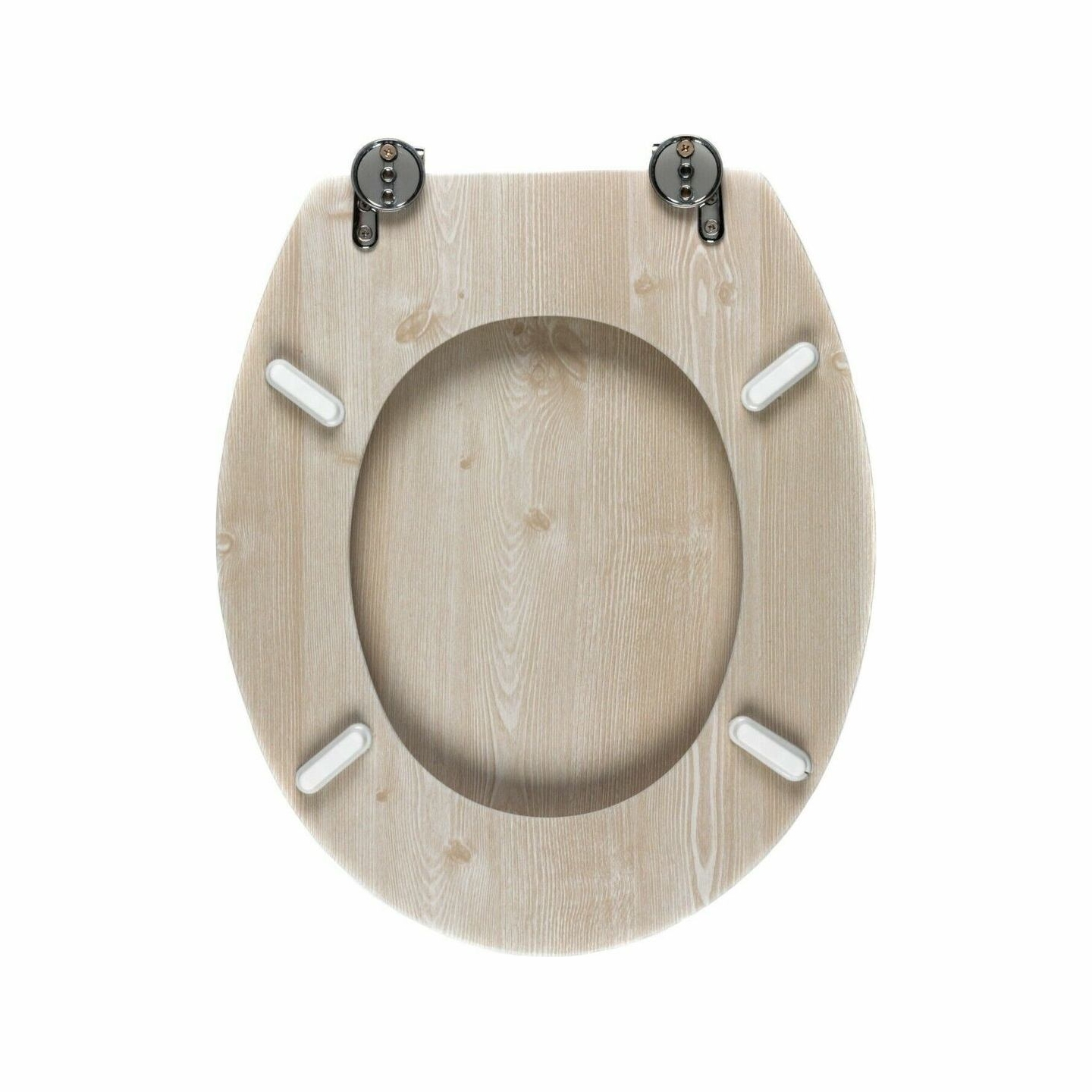 Beldray LA033710WOAKPFEU7  Wooden MDF Toilet Seat,  White Oak