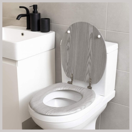 Beldray LA00000074GRYPEU7 Wooden Toilet Seat