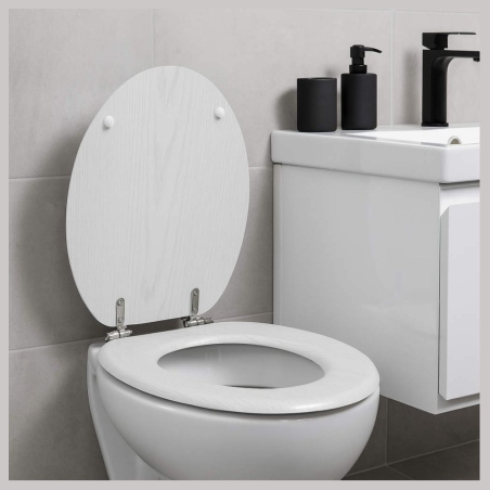Beldray LA00000073WHTEU7 Wooden Toilet Seat