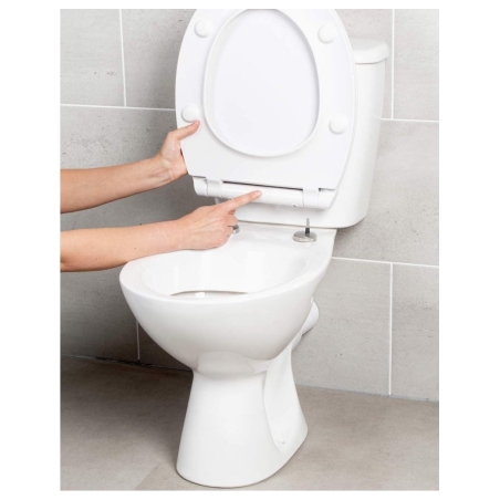 Beldray LA00000201WPEU7 Anti-bac Ultra-Slim Toilet Seat, White