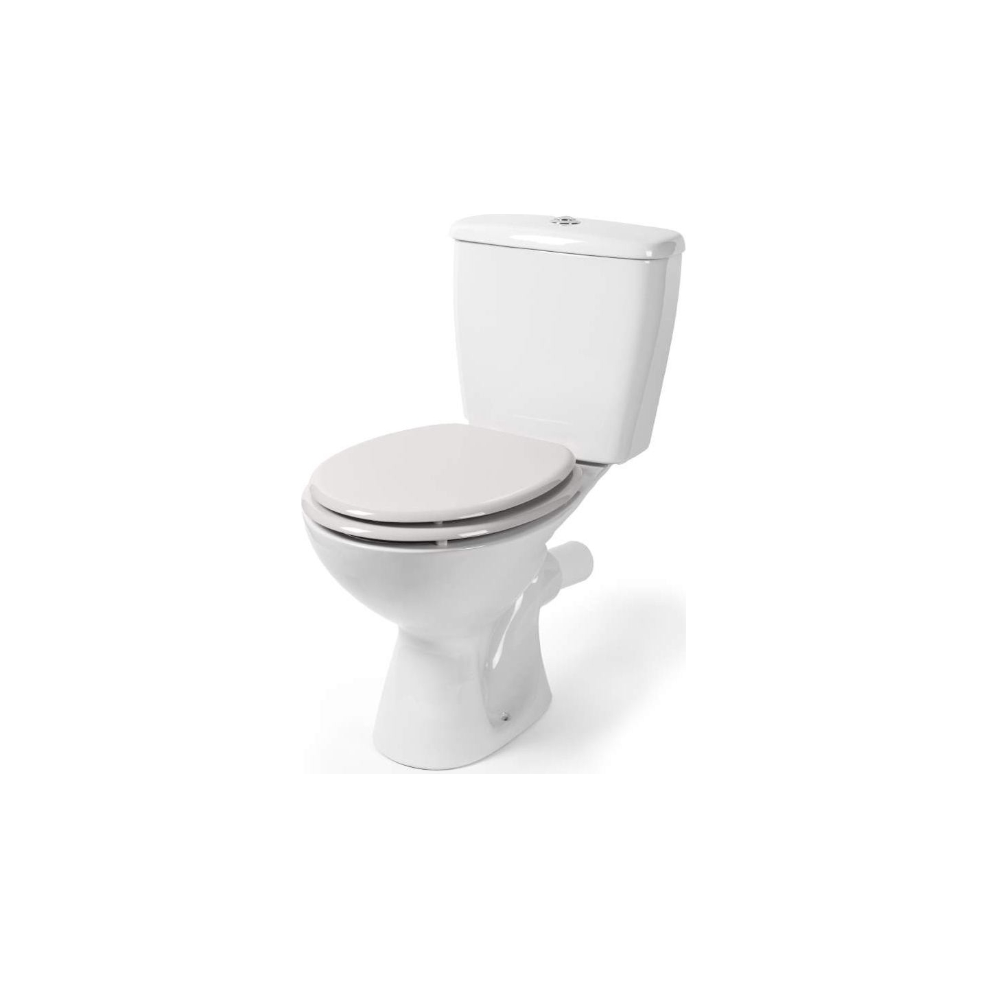 Beldray LA032355PGRY Wooden Toilet Seat, White