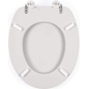 Beldray LA032355PGRY Wooden Toilet Seat, White