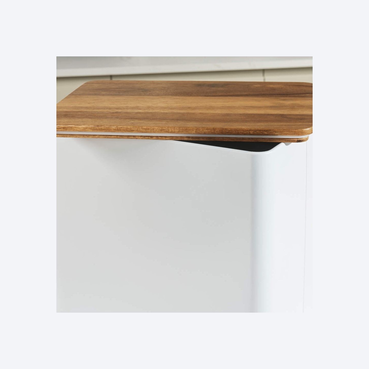 Salter BW128991W Toronto Bread Bin, White/Wooden