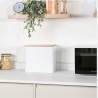 Salter BW128991W Toronto Bread Bin, White/Wooden