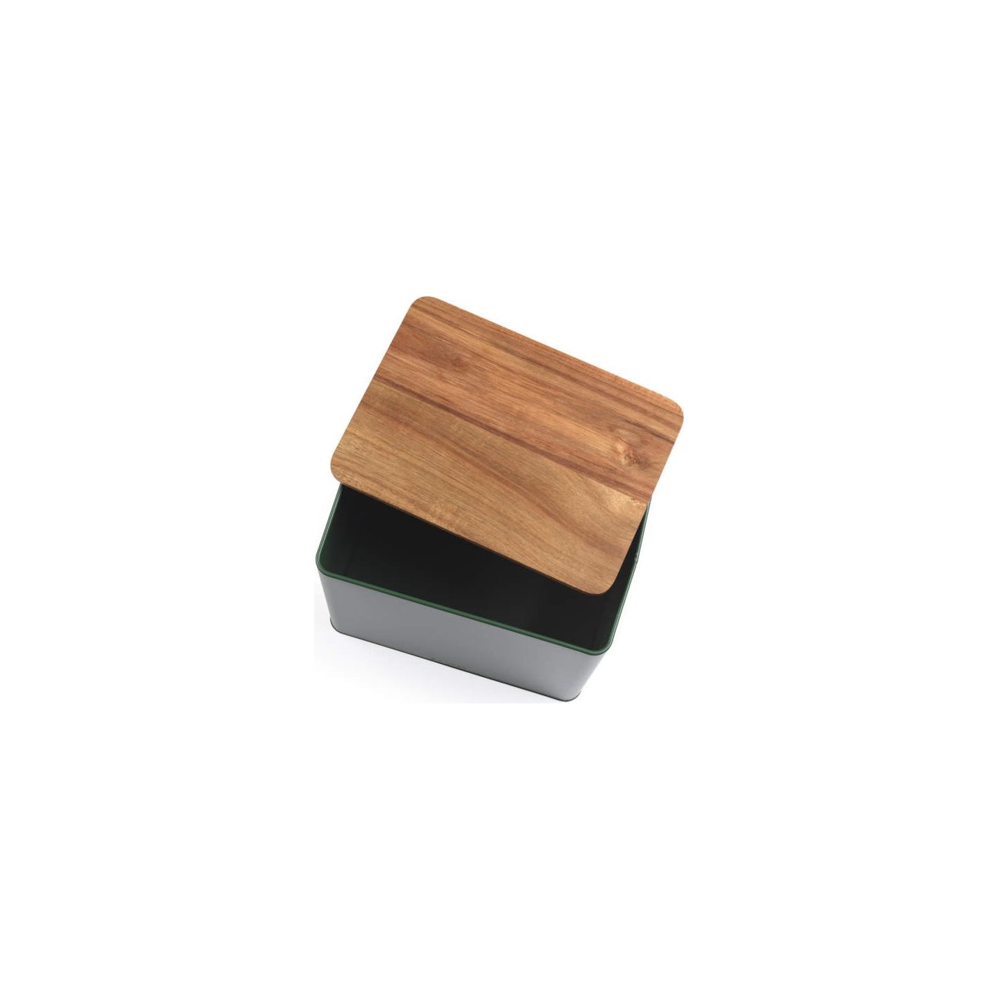 Salter BW12899G Toronto Bread Bin, Green/Wooden
