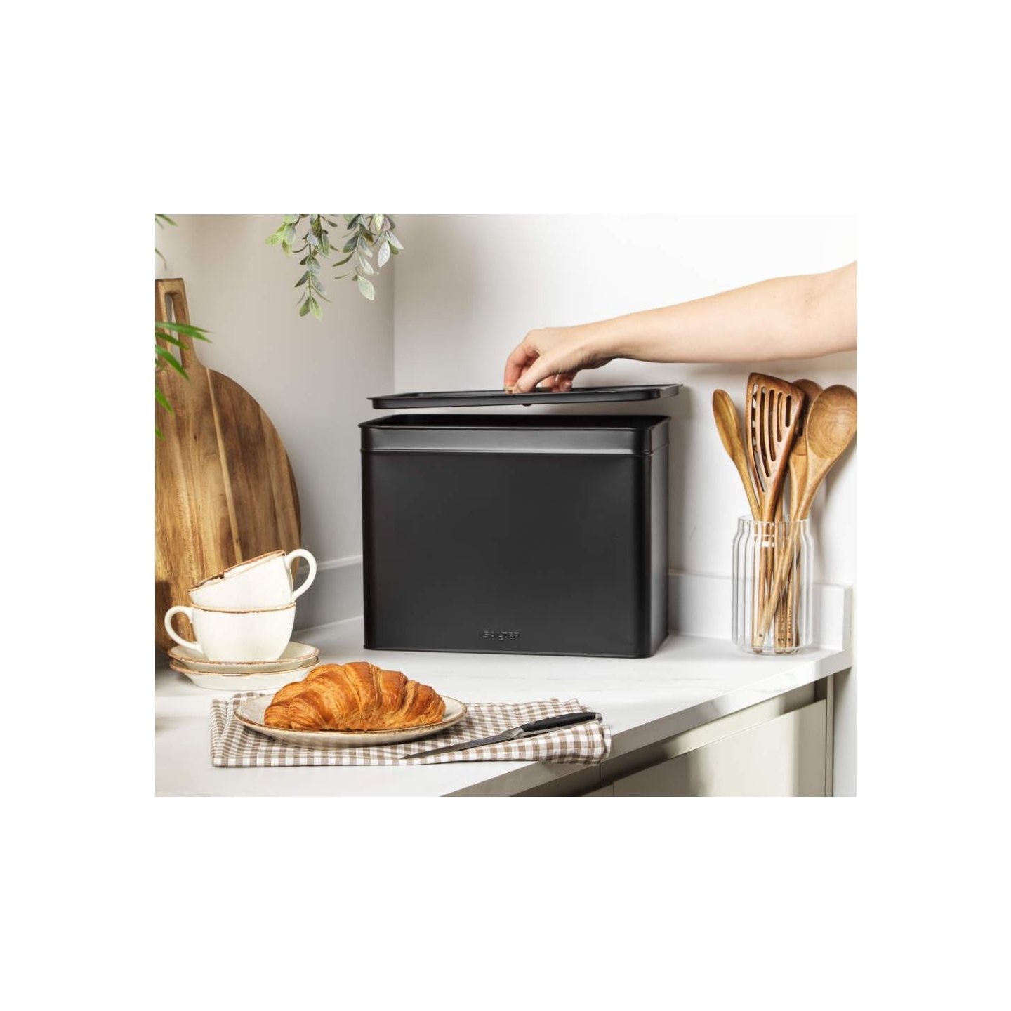 Salter BW14371 Alchemy Bread Bin, Black