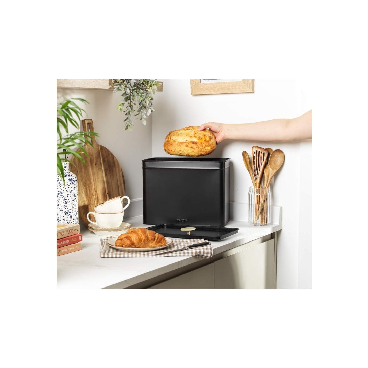 Salter BW14371 Alchemy Bread Bin, Black