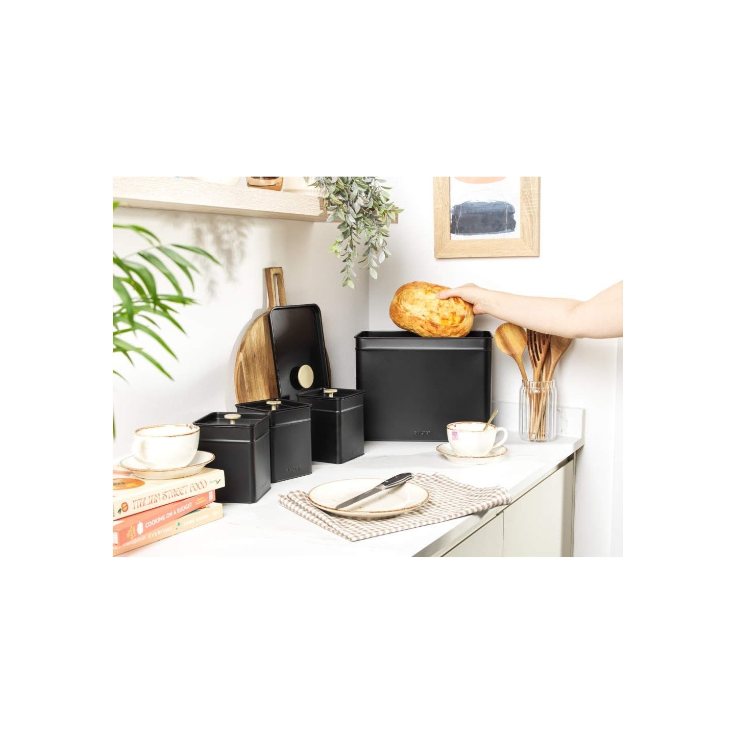 Salter BW14371 Alchemy Bread Bin, Black