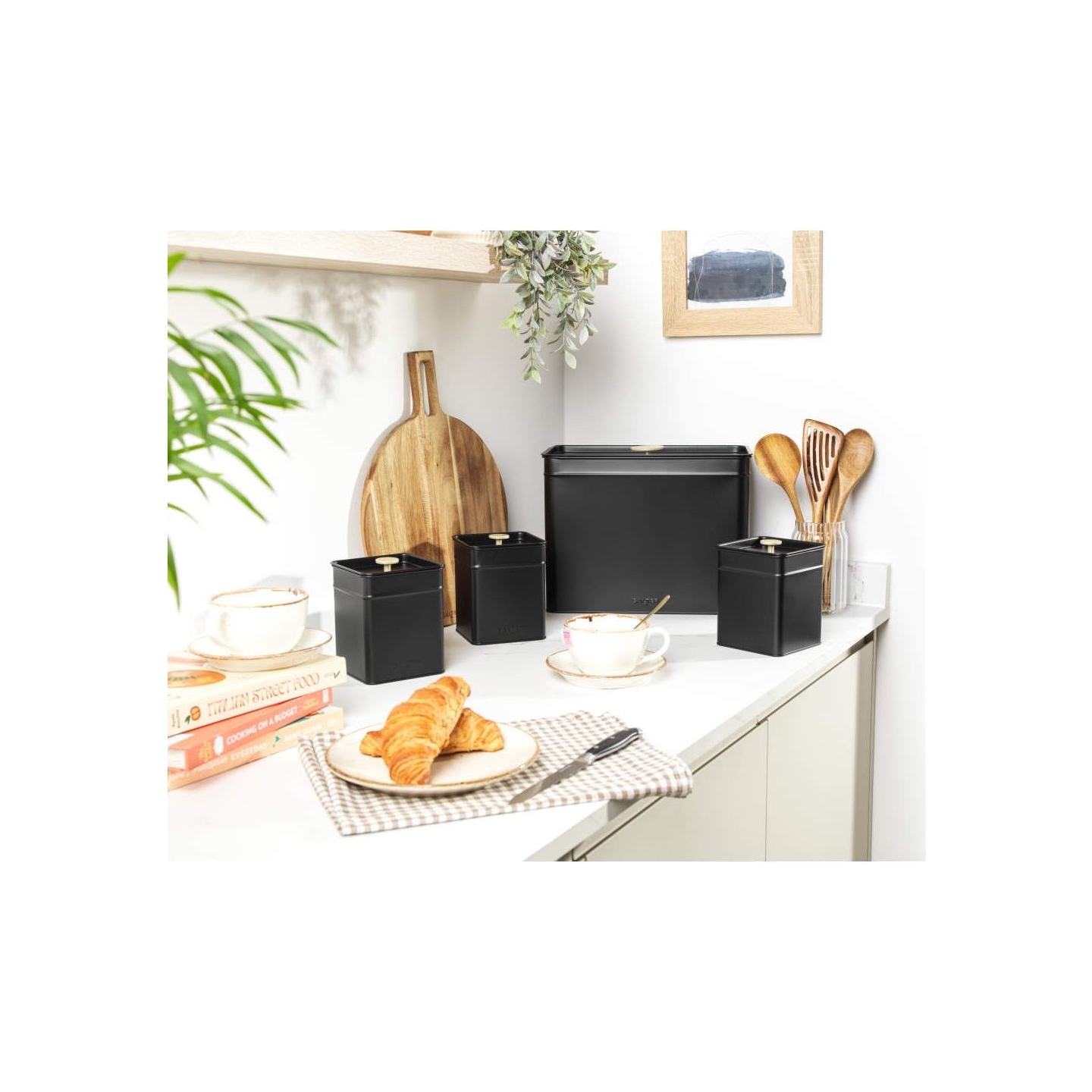 Salter BW14371 Alchemy Bread Bin, Black