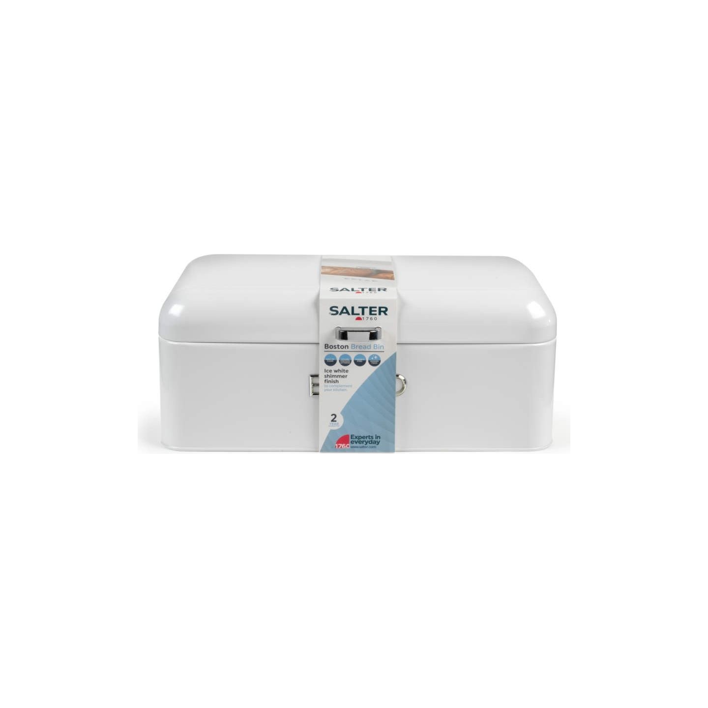 Salter BW14044EU7 Boston Bread Bin, Ice White