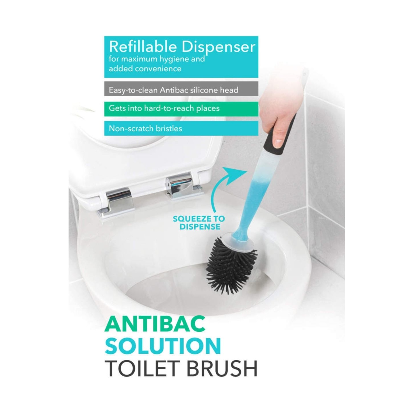 Beldray LA033996UFFEU7 Antibac Toilet Brush - Grey
