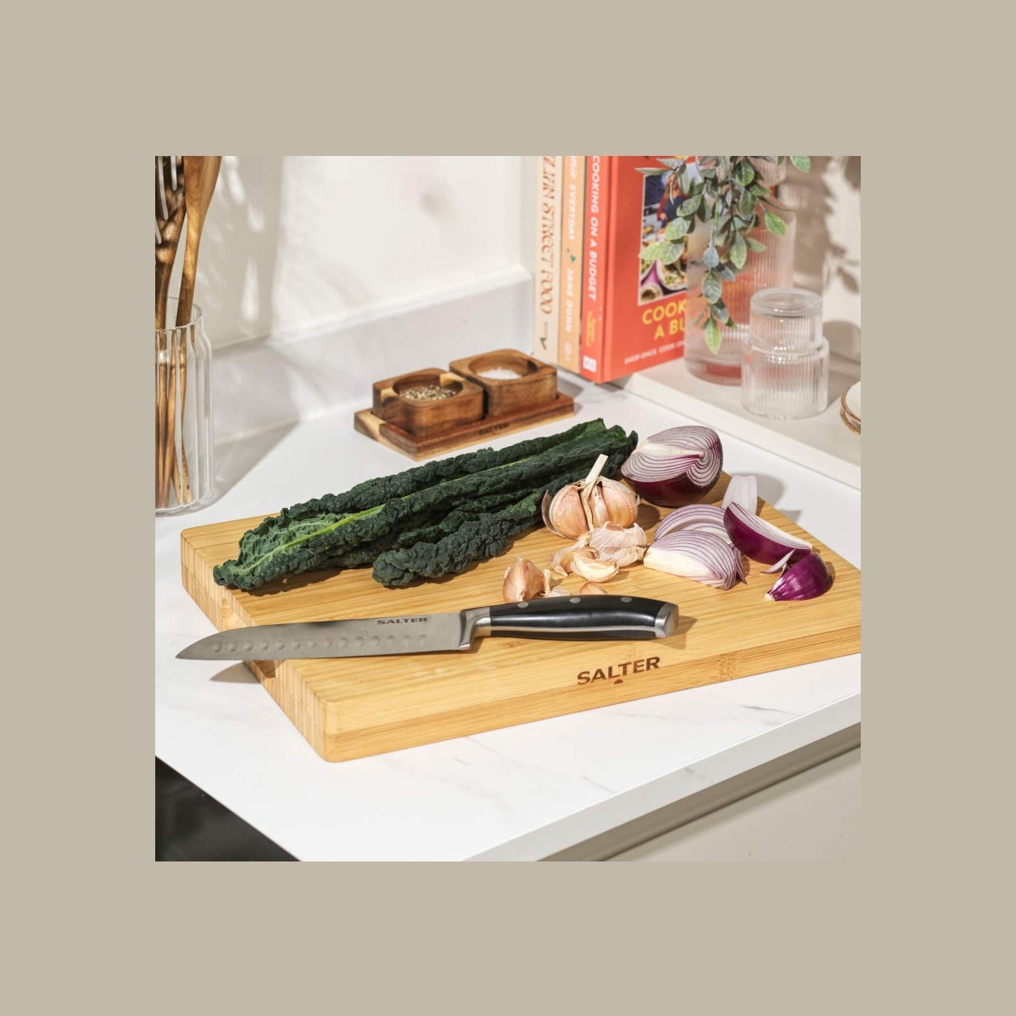 Salter BW13307RD Bamboo Chopping Board