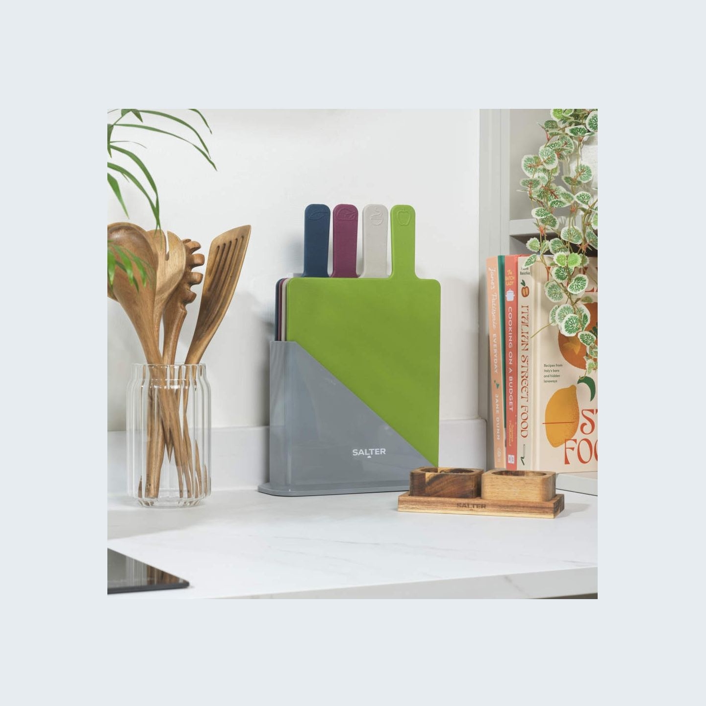Salter BW047683EU7 Multicoloured 4-Piece Chopping Board Set