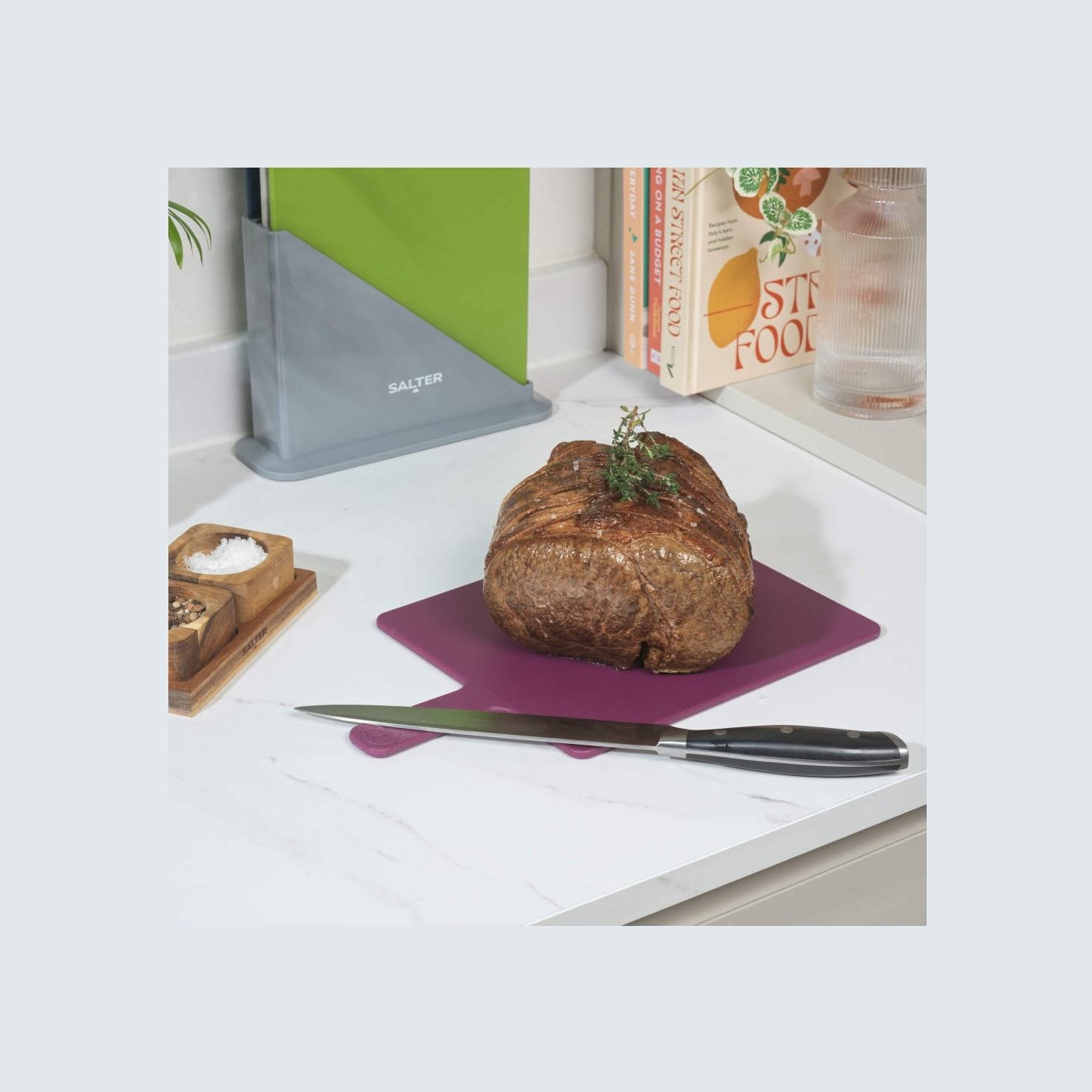 Salter BW047683EU7 Multicoloured 4-Piece Chopping Board Set