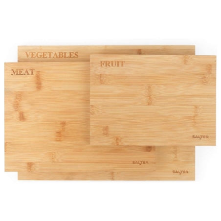 Salter BW072812EU7 3 Piece Bamboo Chopping Board Set
