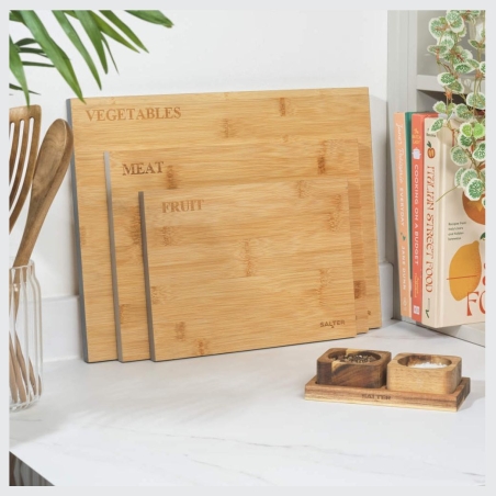 Salter BW072812EU7 3 Piece Bamboo Chopping Board Set