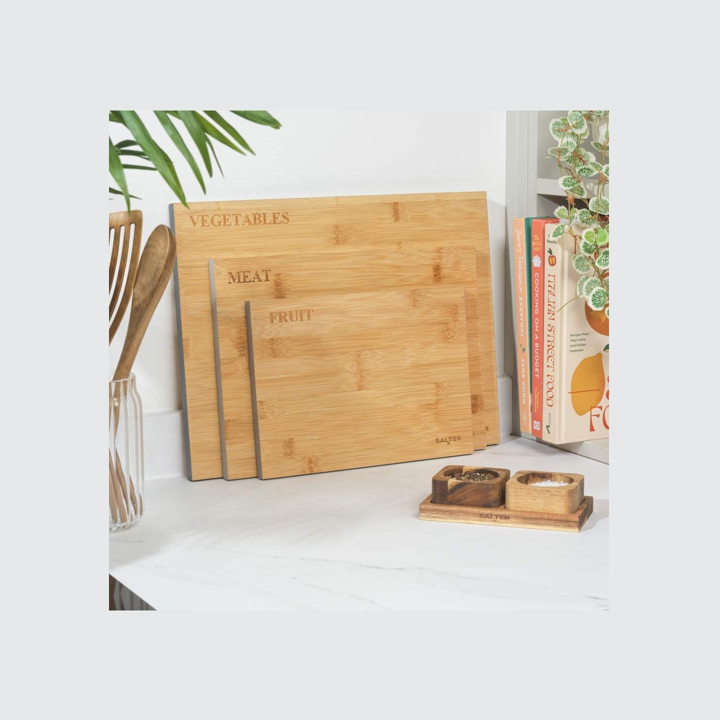 Salter BW072812EU7 3 Piece Bamboo Chopping Board Set