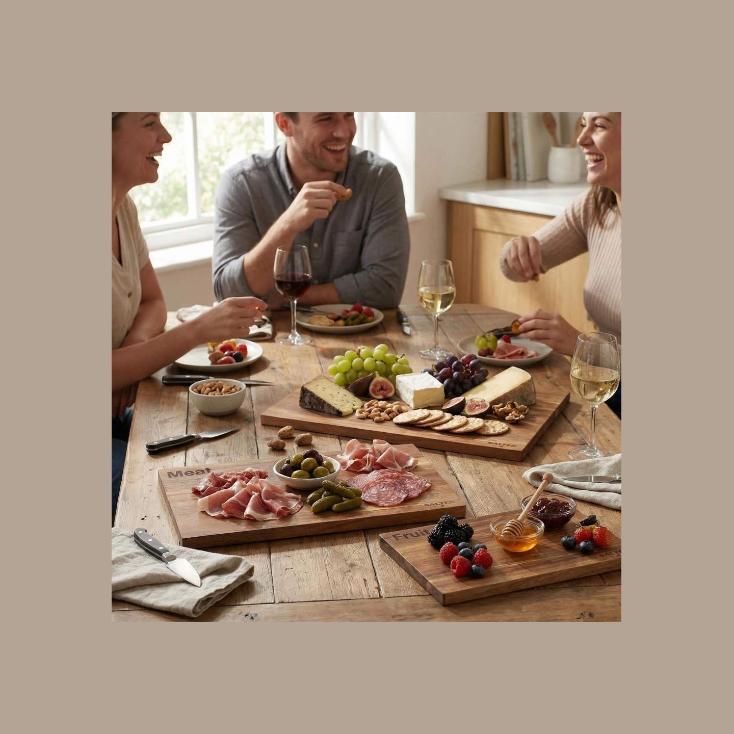Salter BW14740  Acacia   3 Piece Chopping Board Set