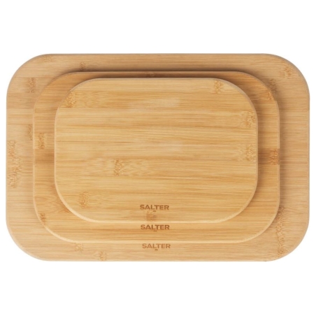 Salter BW14107 Simple Prep Bamboo Chopping Board Set