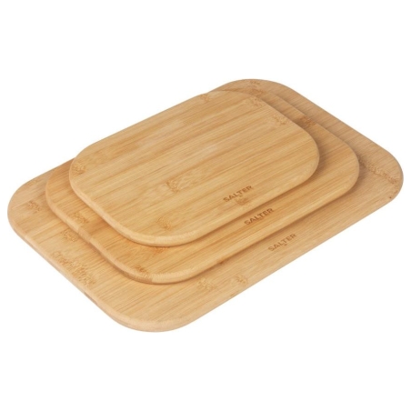 Salter BW14107 Simple Prep Bamboo Chopping Board Set