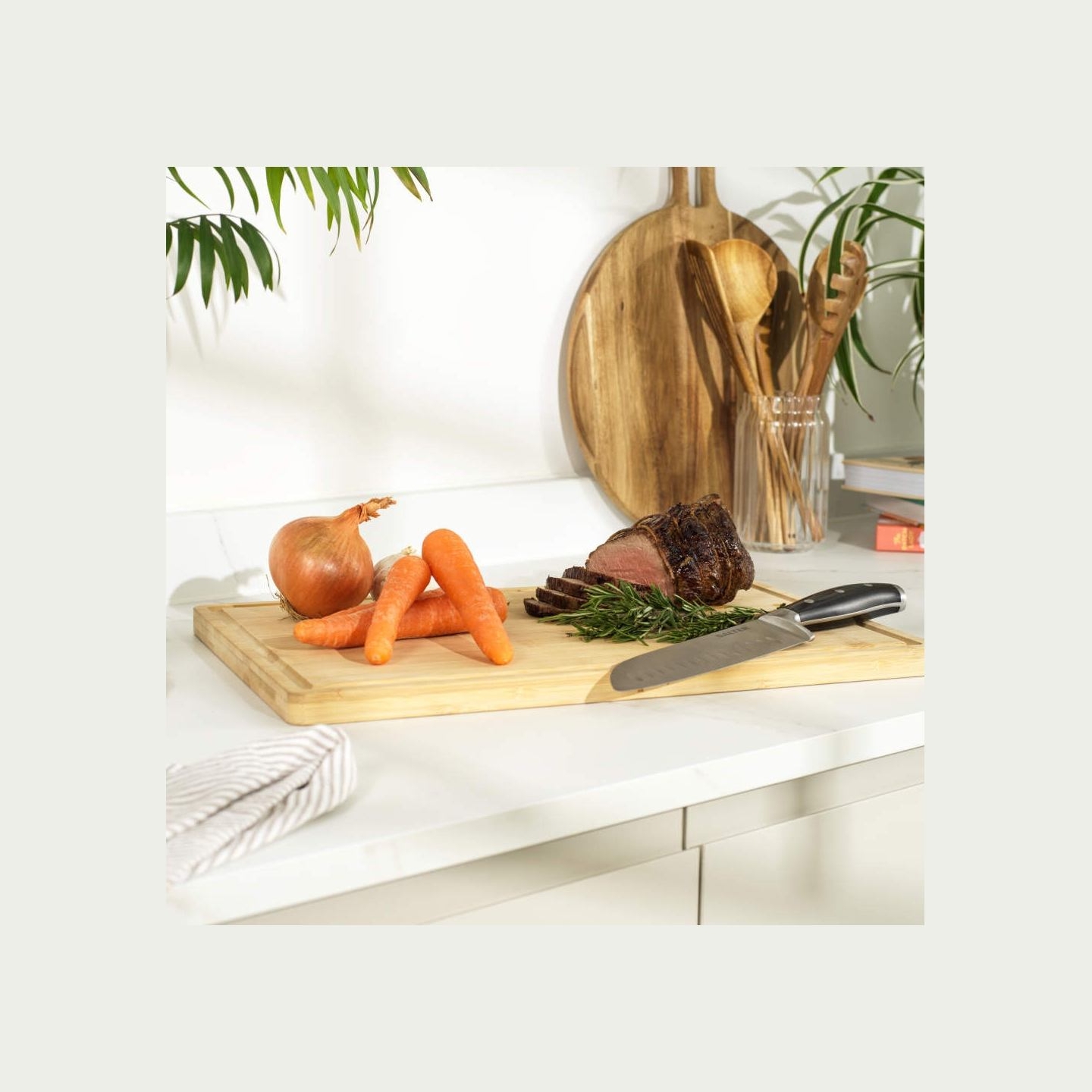 Salter BW14109 Simple Prep Bamboo Chopping Board 45 x 30 cm
