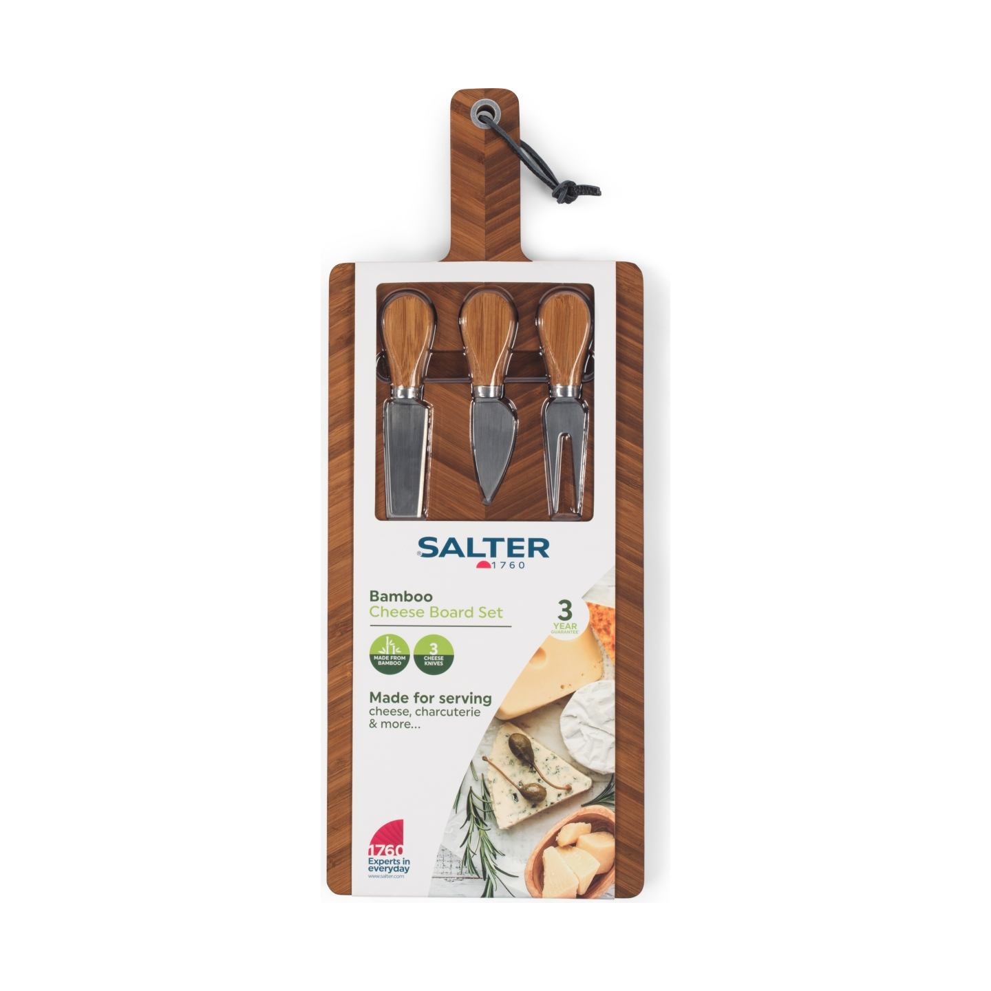 Salter BW14823 Bamboo Cheese Board, Bamboo Wood