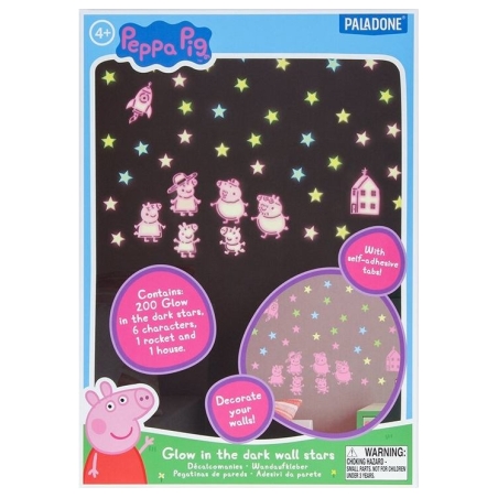Paladone Peppa Pig Glow in the Dark Wall Decal Stars