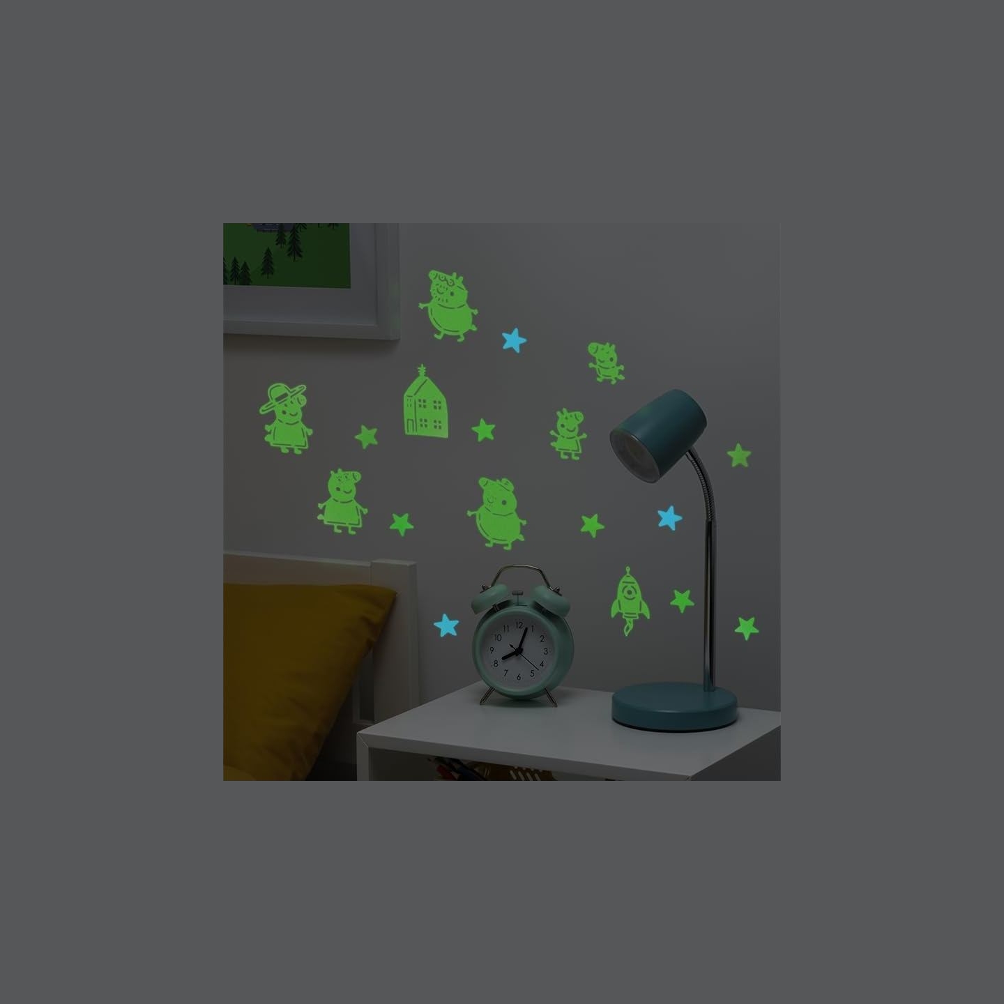 Paladone Peppa Pig Glow in the Dark Wall Decal Stars