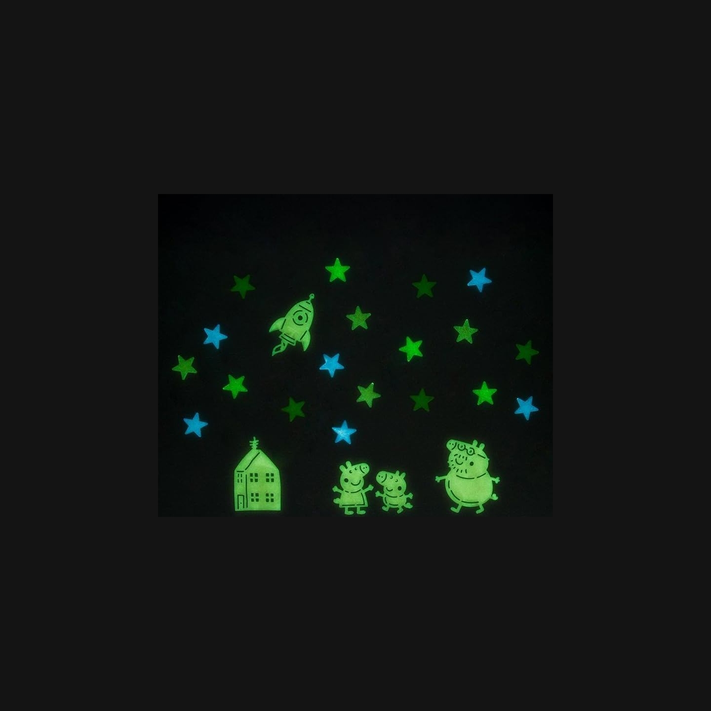 Paladone Peppa Pig Glow in the Dark Wall Decal Stars