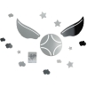 Paladone Harry Potter Golden Snitch Mirror Wall Decals