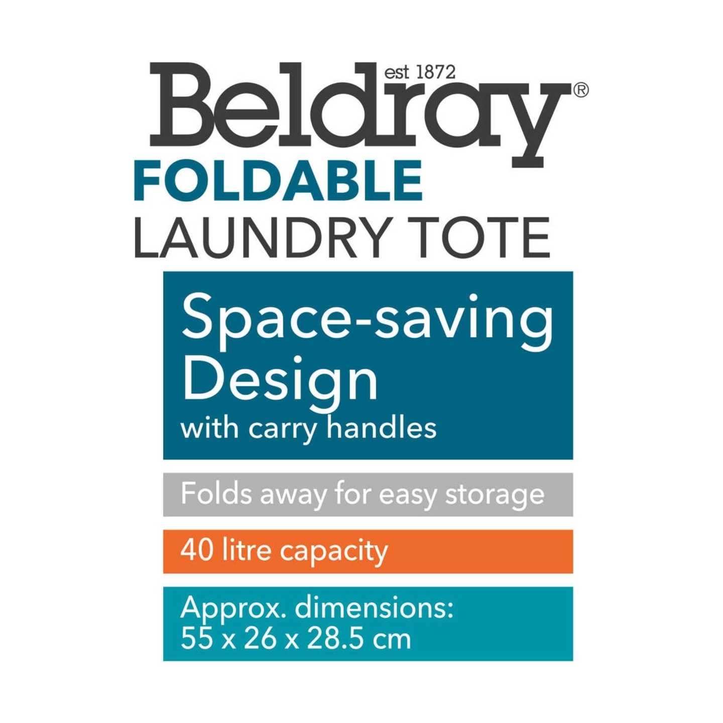 Beldray LA032142DFEU7 Foldable Laundry Tote