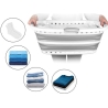 Beldray LA072979PGRYFEU7 Collapsible Hip Hugger Laundry Basket 37L, White/Grey
