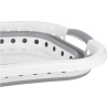 Beldray LA072979PGRYFEU7 Collapsible Hip Hugger Laundry Basket 37L, White/Grey