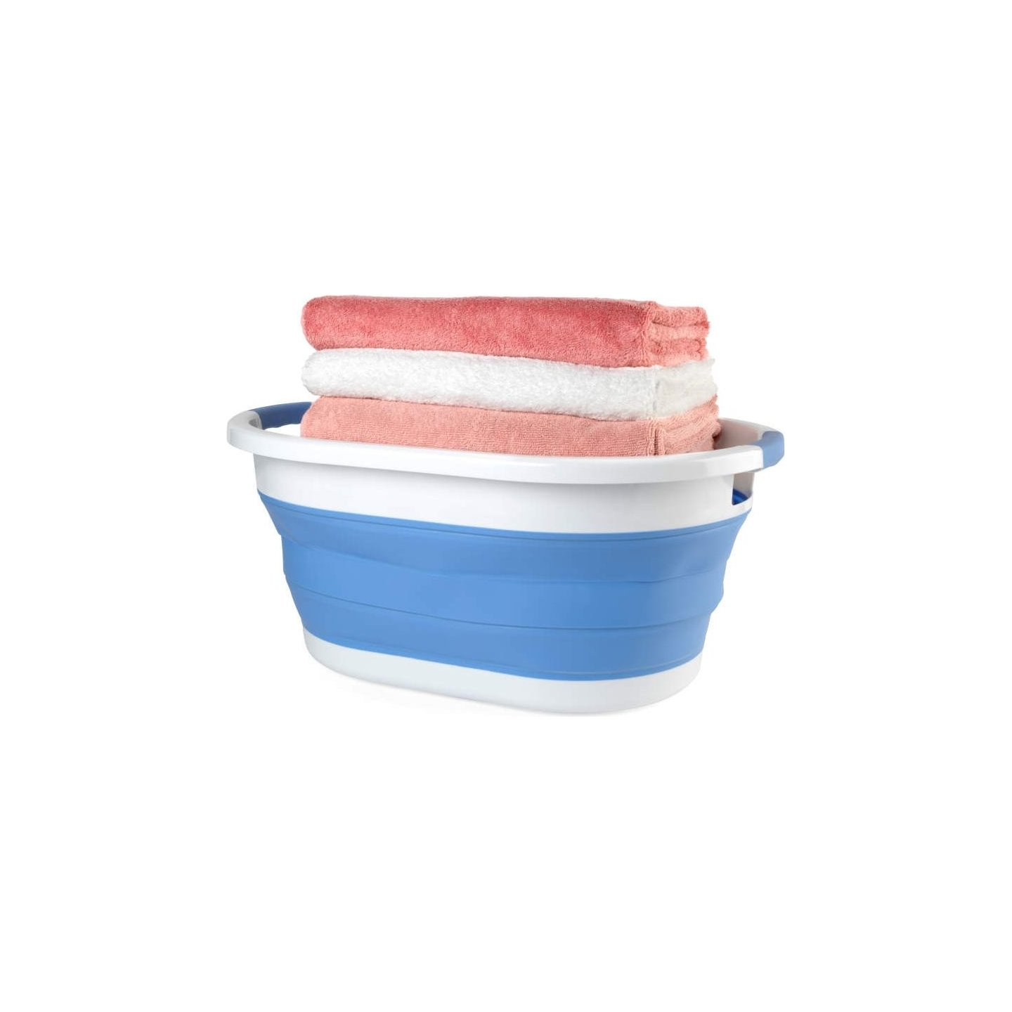 Beldray LA034816CRNFPEU7  Collapsible Laundry Basket  28L White/Blue