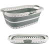 Beldray LA072979GRNFEU7 Collapsible Hip Hugger Laundry Basket  37 L, White/Grey
