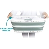 Beldray LA072979GRNFEU7 Collapsible Hip Hugger Laundry Basket  37 L, White/Grey