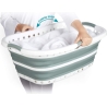 Beldray LA072979GRNFEU7 Collapsible Hip Hugger Laundry Basket  37 L, White/Grey