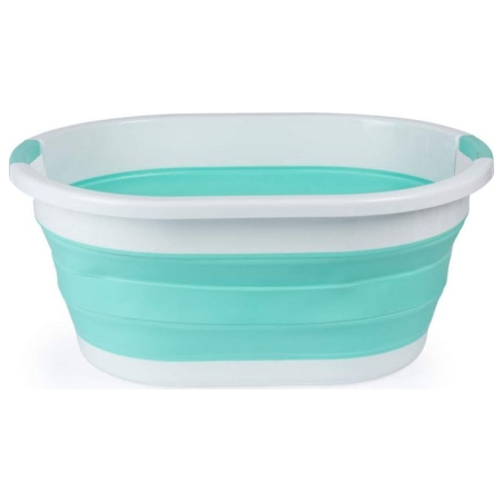 Beldray LA034816MNTFPEU7 Collapsible Laundry Basket 28L White/Mint