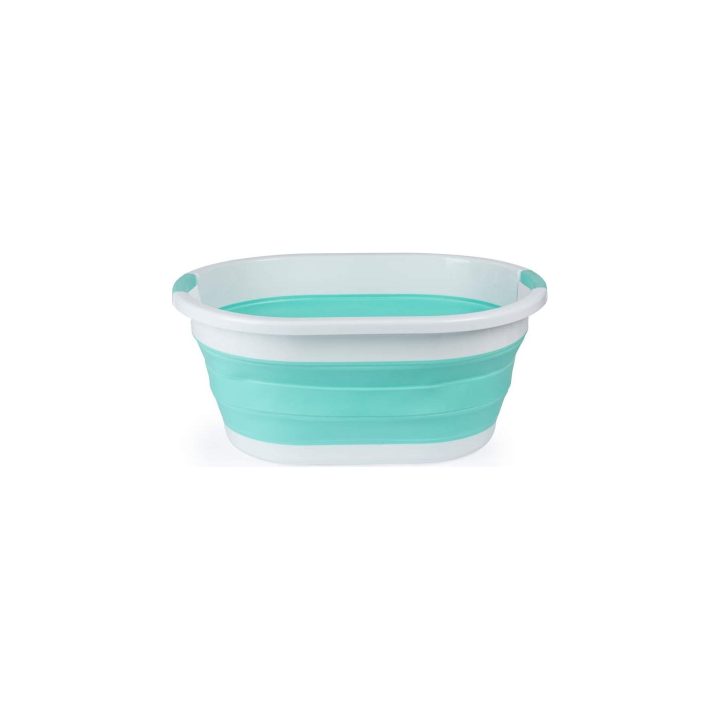 Beldray LA034816MNTFPEU7 Collapsible Laundry Basket 28L White/Mint