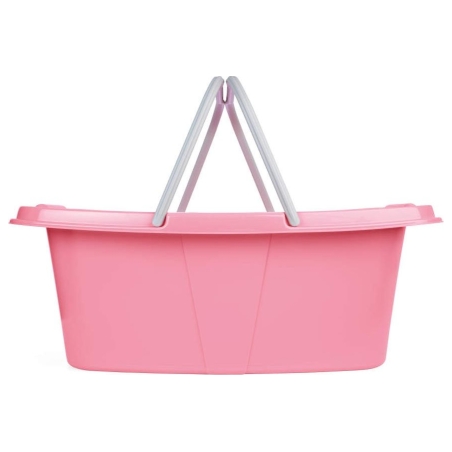 Beldray LA030450PNKFPEU7  Set Of Two Laundry Baskets 2 x 26L, White/Pink