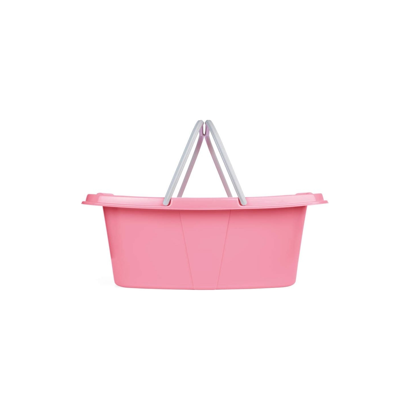 Beldray LA030450PNKFPEU7  Set Of Two Laundry Baskets 2 x 26L, White/Pink
