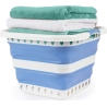 Beldray LA00000152EU7  40L Collapsible Laundry Basket, White/Blue